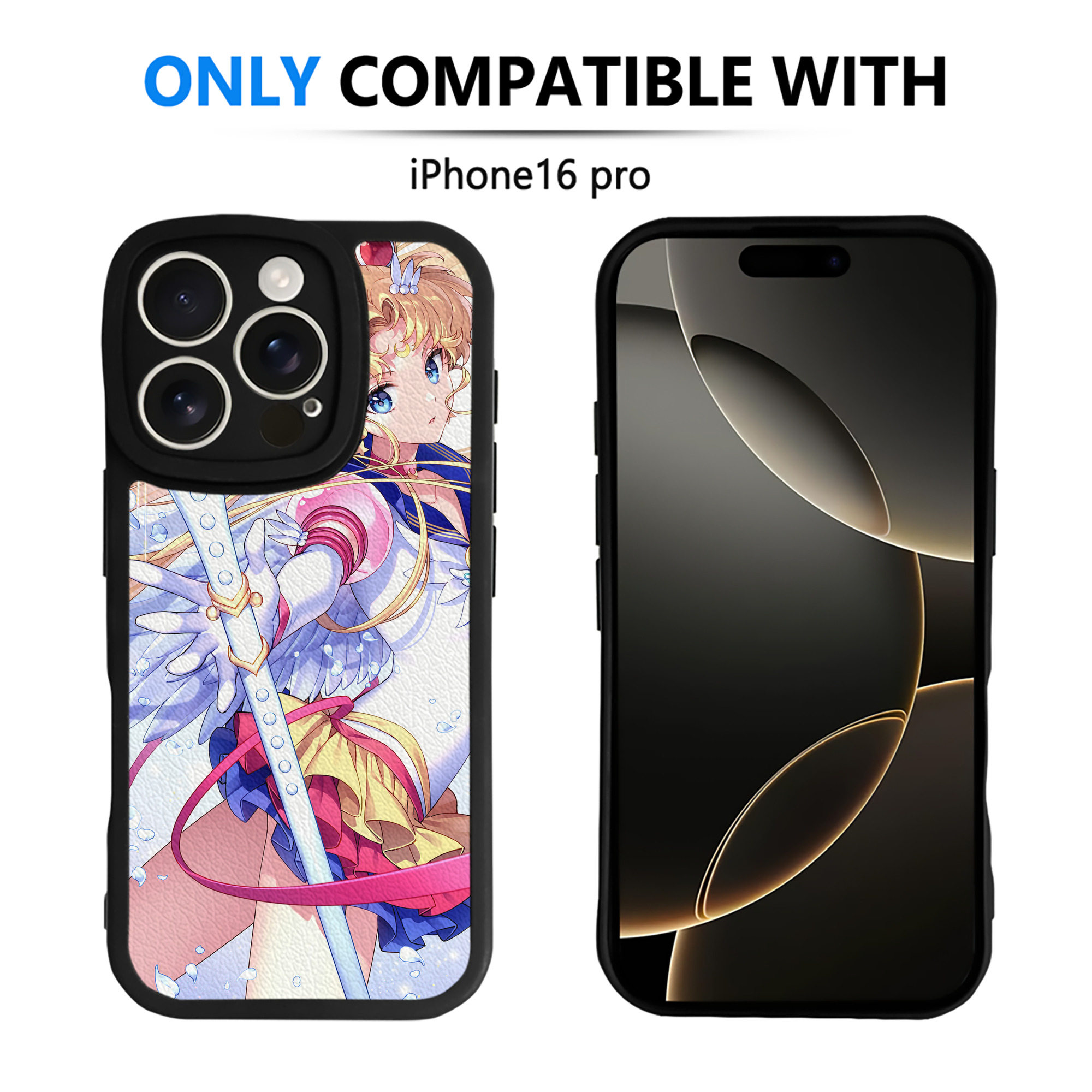 （画像用） 美少女戦士セーラームーン Sailor Moon 【iPhone 16シリーズ対応】シリコンスマホケース（レザー調） 材質：シリコン